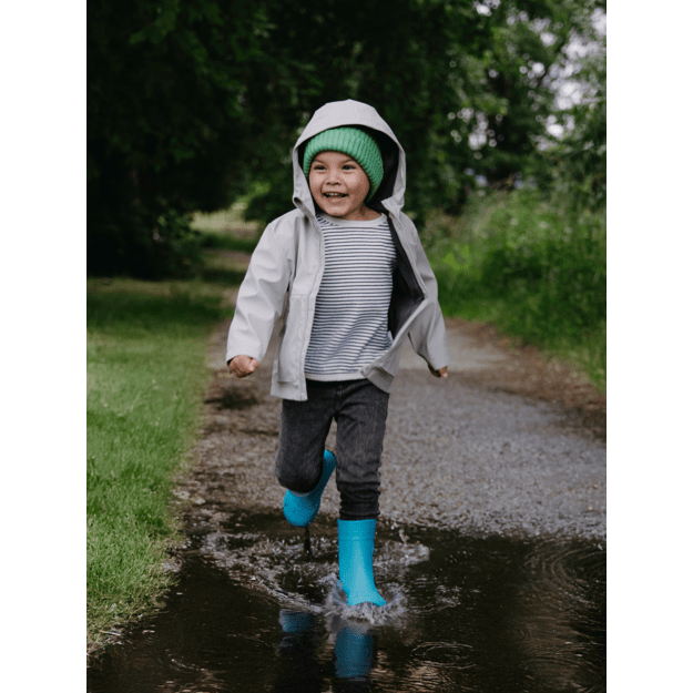Kids Barefoot Rain Boots Be Lenka Pudds - Aqua Blue