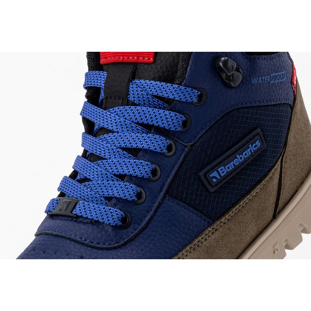 Winter Barefoot Boots Barebarics UrbanEdge - Dark Blue & Olive Brown