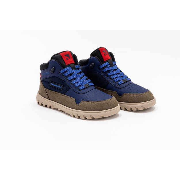 Winter Barefoot Boots Barebarics UrbanEdge - Dark Blue & Olive Brown