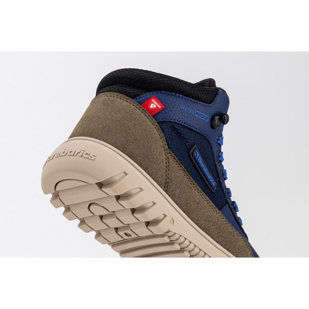 Winter Barefoot Boots Barebarics UrbanEdge - Dark Blue & Olive Brown