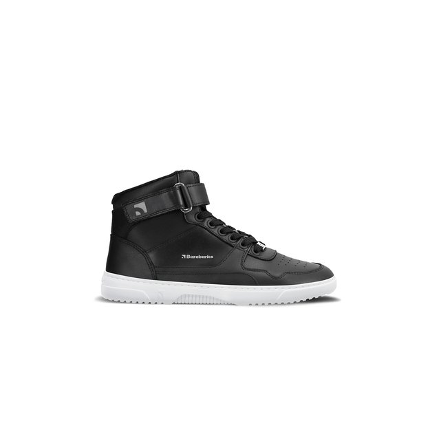 Barefoot Sneakers Barebarics Zing - High Top - Black & White - Leather