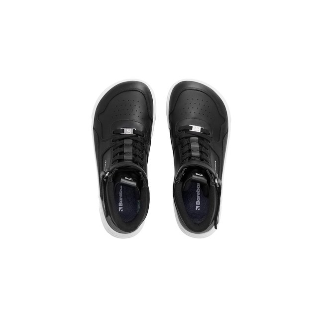 Barefoot Sneakers Barebarics Zing - High Top - Black & White - Leather