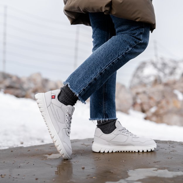 Barefoot Sneakers Barebarics Zing Frost - Light Grey & White