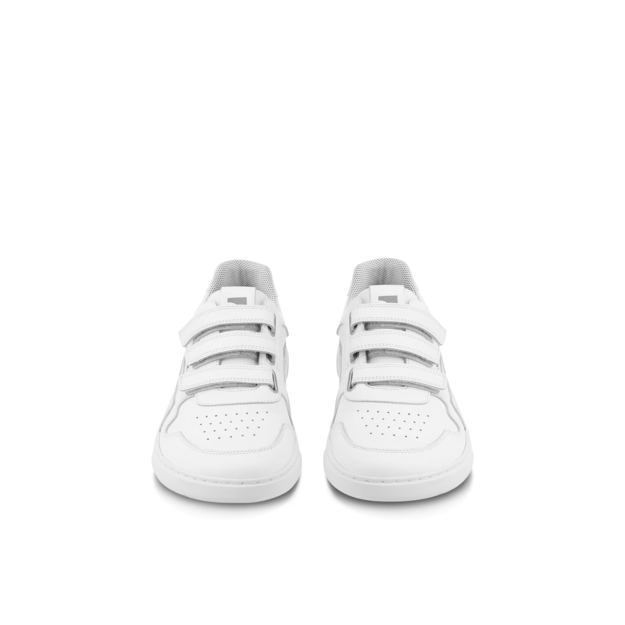 Barefoot Sneakers Barebarics Zing Velcro - All White - Leather