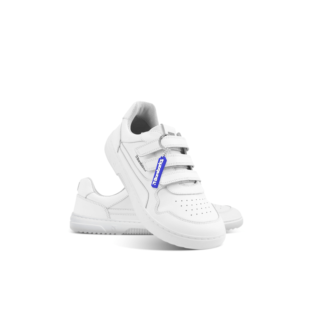 Barefoot Sneakers Barebarics Zing Velcro - All White - Leather