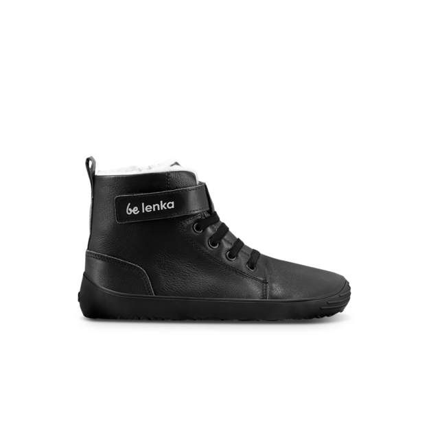 Winter barefoot boots Be Lenka Winter Kids - All Black