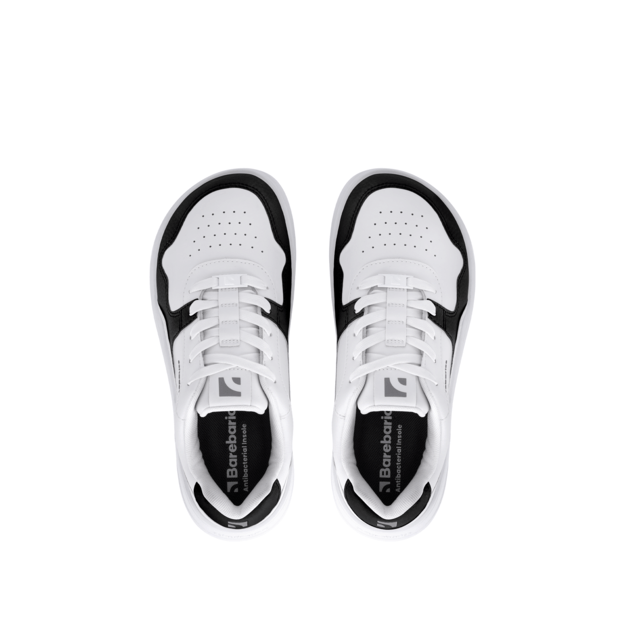Barefoot Sneakers Barebarics Zing - White & Black - Leather