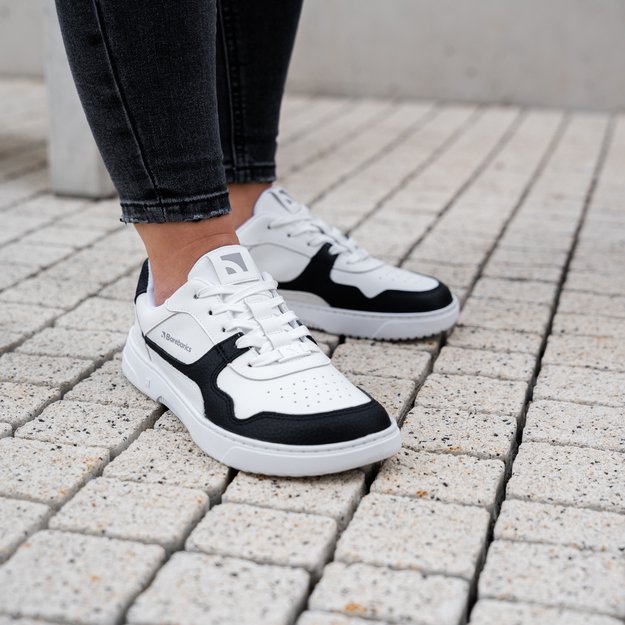 Barefoot Sneakers Barebarics Zing - White & Black - Leather