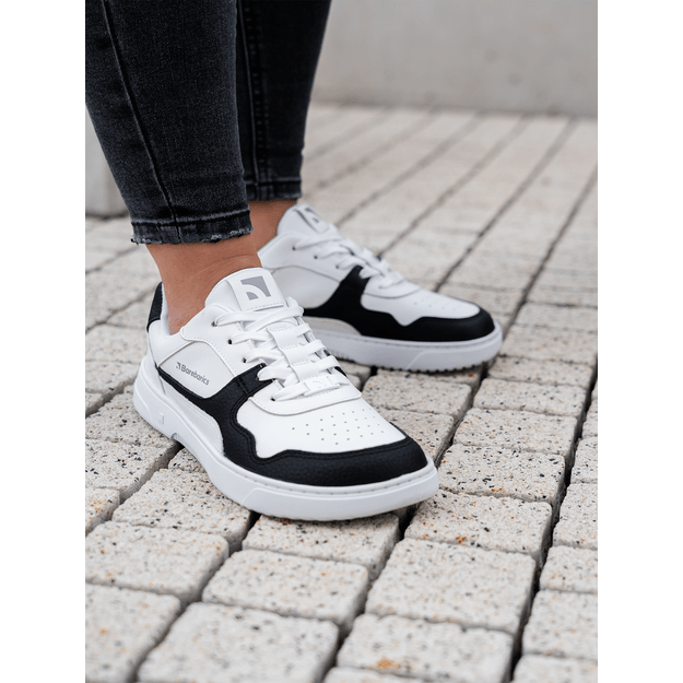 Barefoot Sneakers Barebarics Zing - White & Black - Leather