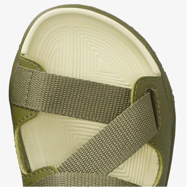 Dětsk&eacute; Barefoot Sand&aacute;ly GROUNDIES&reg; Twig Khaki Žlut&eacute;