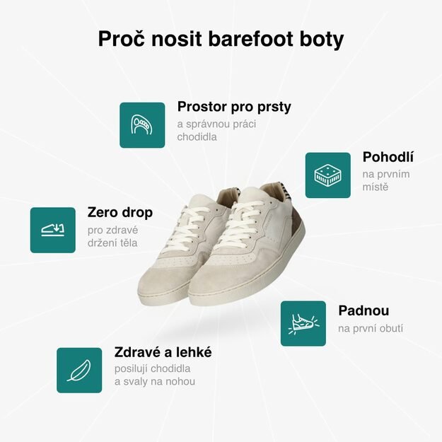 GROUNDIES® moteriški barefoot kedai Nova GS1 Beige/zebra 2