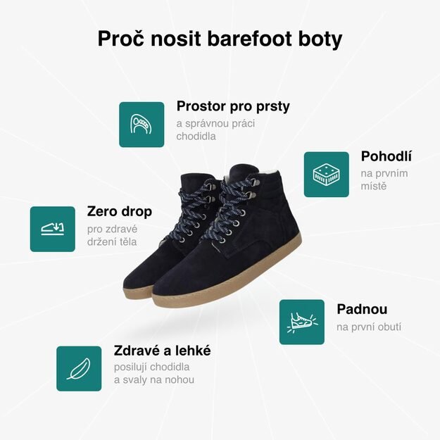 GROUNDIES® vyriški žieminiai barefoot batai Vancouver 2.0 juoda 10