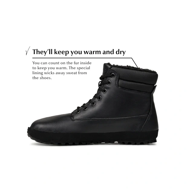 Ahinsa barefoot winter ultra comfort Shuma winter black
