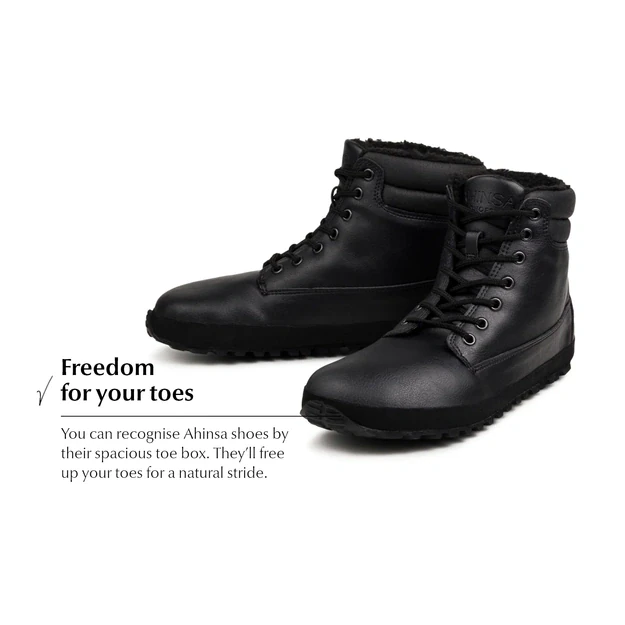 Ahinsa barefoot winter ultra comfort Shuma winter black