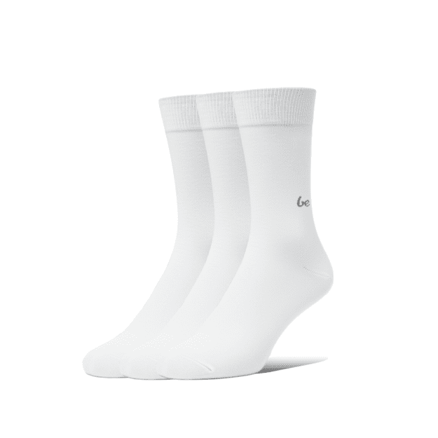 Barefoot Socks - Crew - Essentials - White - 3 pack