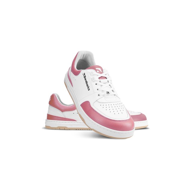 Barefoot Sneakers Barebarics Wave - White & BubbleGum Pink