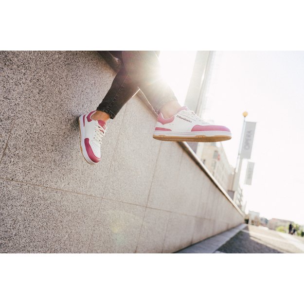 Barefoot Sneakers Barebarics Wave - White & BubbleGum Pink