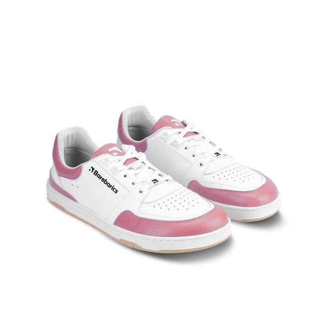 Barefoot Sneakers Barebarics Wave - White & BubbleGum Pink