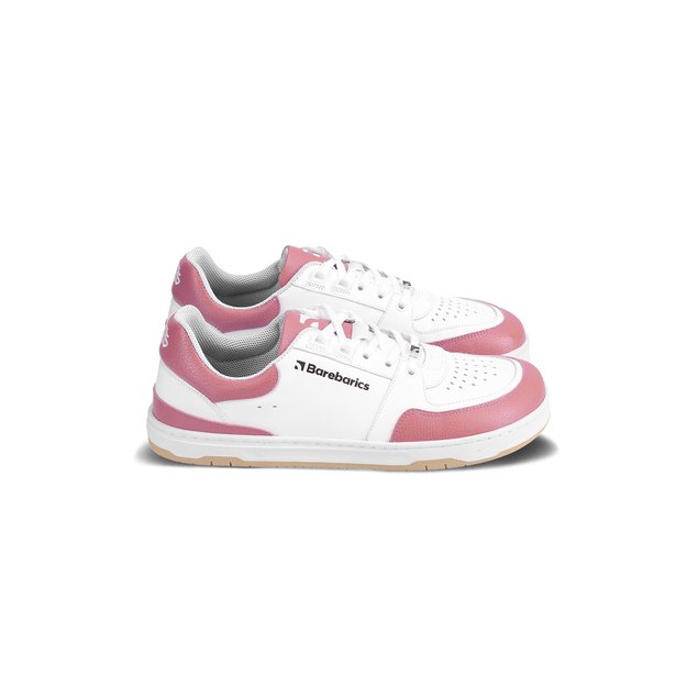 Barefoot Sneakers Barebarics Wave - White & BubbleGum Pink