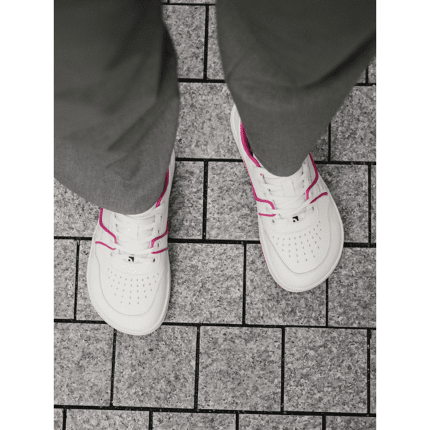 Barefoot Sneakers Barebarics Arise - White & Raspberry Pink
