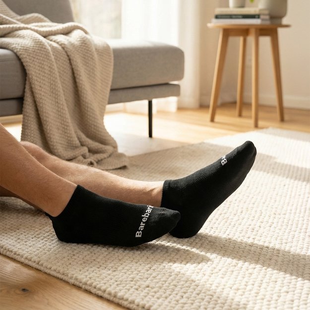 Barebarics Low-cut black barefoot kojinės