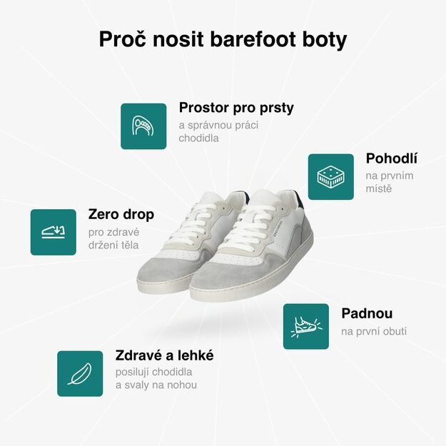 Barefoot Tenisky GROUNDIES&reg; Nova GS1 Zeleno &Scaron;ed&eacute;