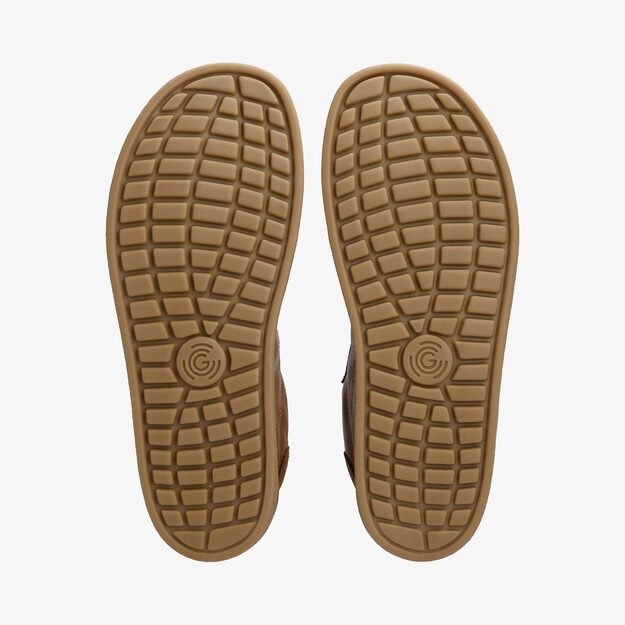 Barefoot Tenisky GROUNDIES&reg; Panama Soft Karamelov&eacute;