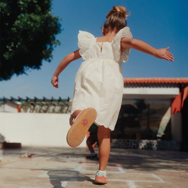 Dětsk&eacute; Barefoot Tenisky GROUNDIES&reg; Lou 2.0 Růžov&aacute; MInt