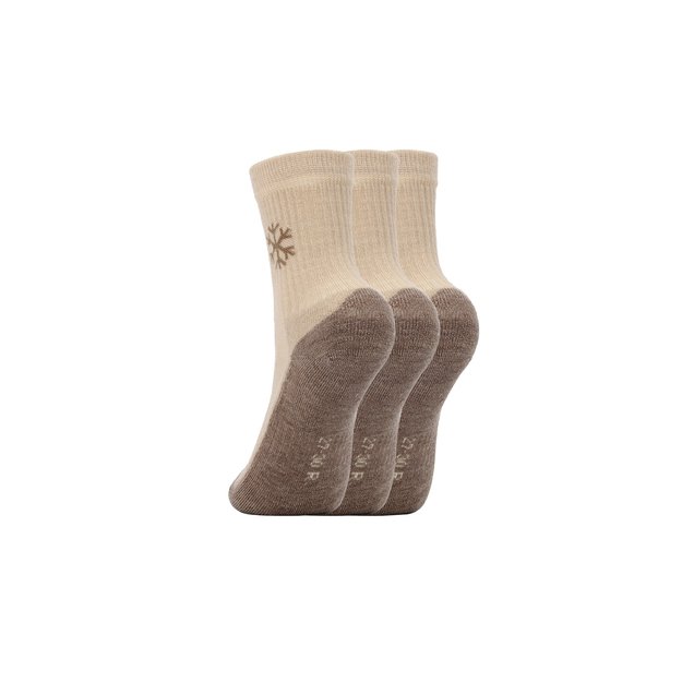 Kids barefoot Socks Be Lenka Kids - Crew - Merino Wool - Beige - 3 pack