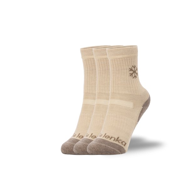 Kids barefoot Socks Be Lenka Kids - Crew - Merino Wool - Beige - 3 pack