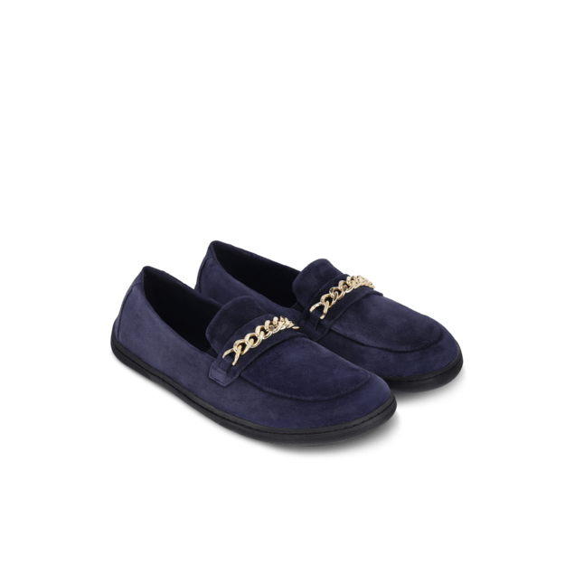 Barefoot Moccasins Be Lenka Prestage - Navy & Gold
