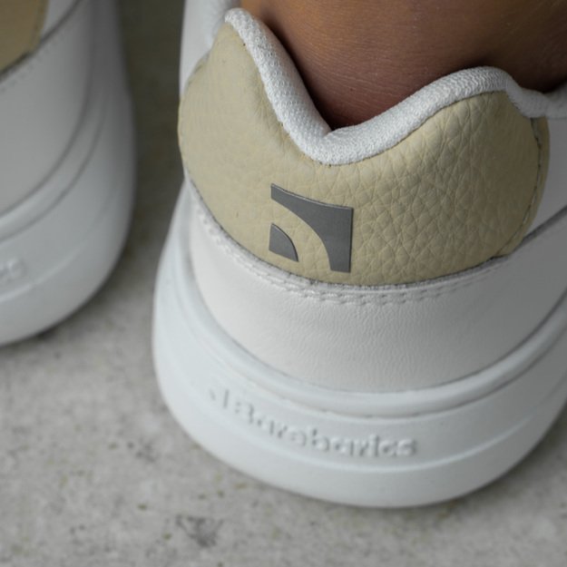 Barefoot Sneakers Barebarics Zing - White & Cream - Leather