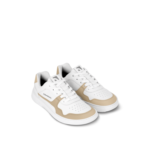 Barefoot Sneakers Barebarics Zing - White & Cream - Leather