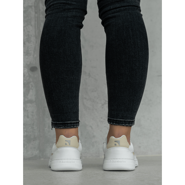 Barefoot Sneakers Barebarics Zing - White & Cream - Leather