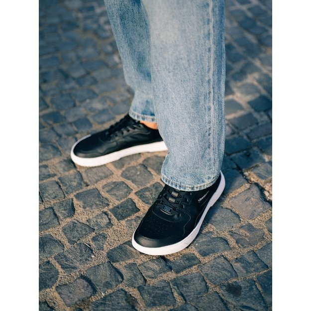 Barefoot Sneakers Barebarics Zing - Black & White - Leather 3