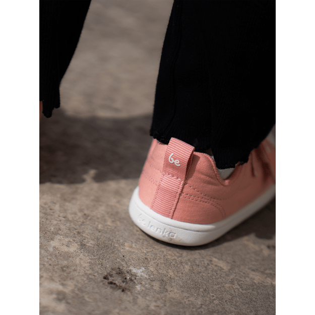 Kids barefoot sneakers Be Lenka Canvi Kids - Coral Pink