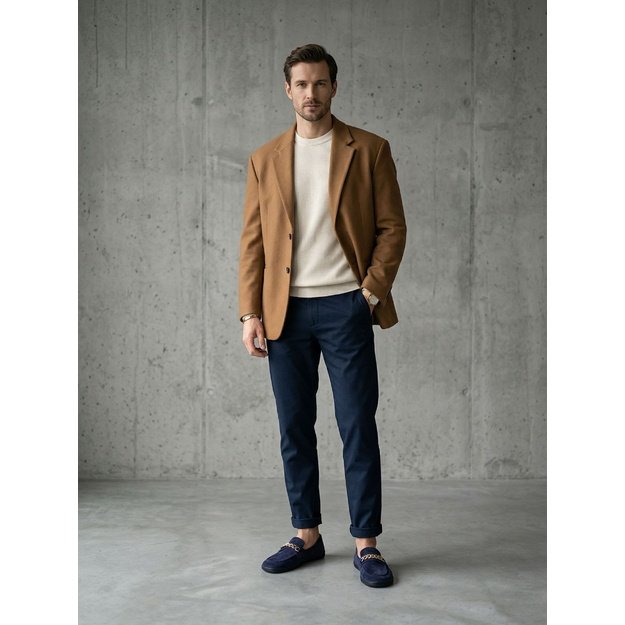 Barefoot Moccasins Be Lenka Prestage - Navy & Gold