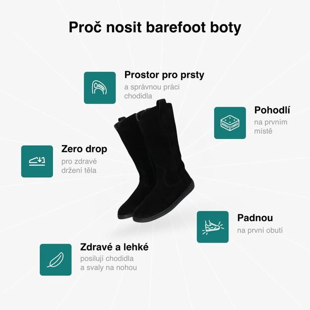 GROUNDIES® barefoot ilgaauliai Tucson juoda 4