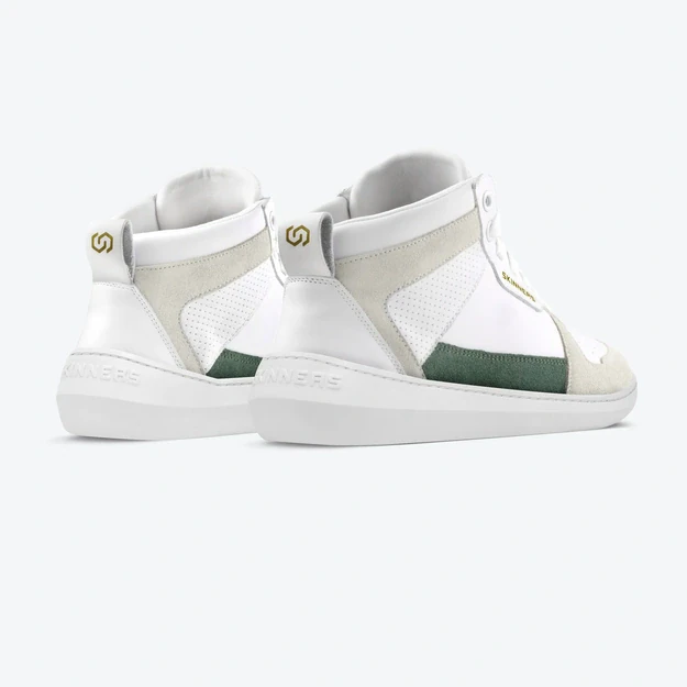 Skinners barefoot kedai OLDSCHOOLER HIGH TOP – žalia/balta