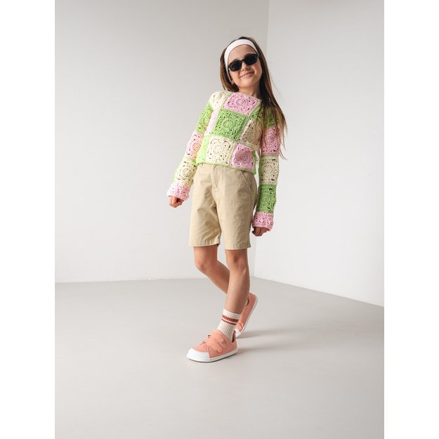 Kids barefoot sneakers Be Lenka Canvi Kids - Coral Pink