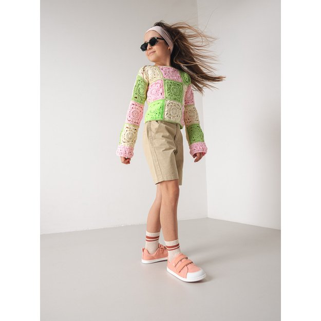 Kids barefoot sneakers Be Lenka Canvi Kids - Coral Pink