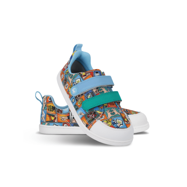 Kids barefoot sneakers Be Lenka Canvi Kids - Comics Color
