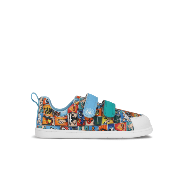 Kids barefoot sneakers Be Lenka Canvi Kids - Comics Color