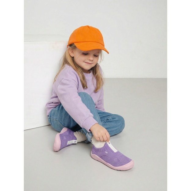 Kids Barefoot Slip-on Shoes Be Lenka Luppo Preschool - Lilac & Pink