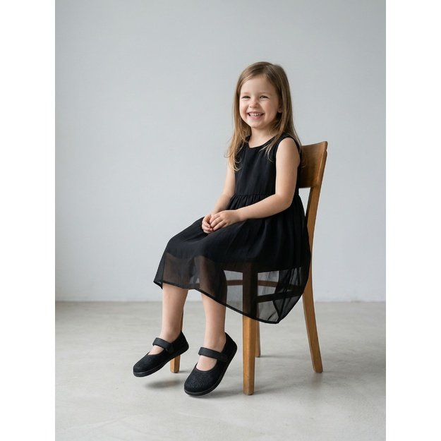 Kids Barefoot Ballerinas Be Lenka Tinkee Kids - All Black Sparkle