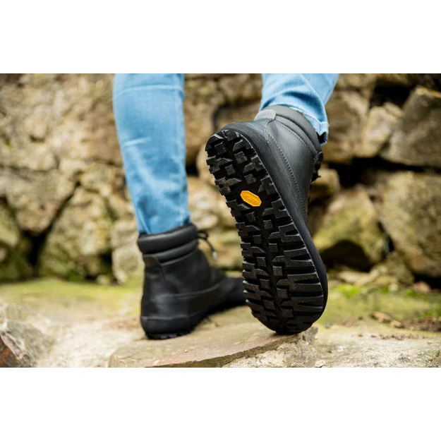 Ahinsa Shuma Black – žieminiai barefoot aulinukai juoda