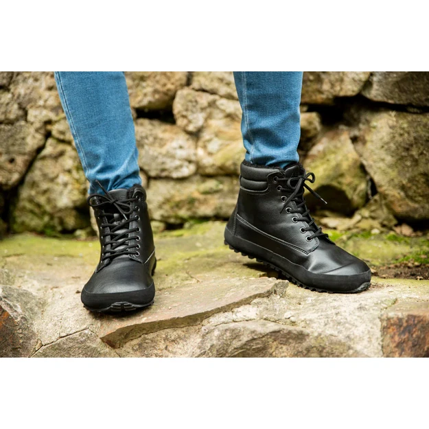 Ahinsa Shuma Black – žieminiai barefoot aulinukai juoda