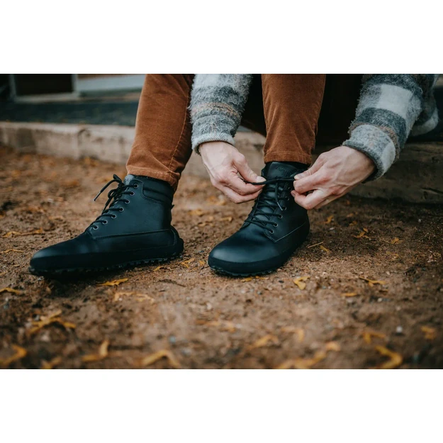 Ahinsa Shuma Black – žieminiai barefoot aulinukai juoda