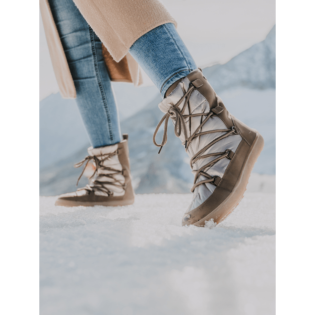 Winter Barefoot Boots Be Lenka Snowfox Woman - Champagne & Brown