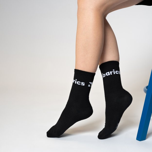 Barebarics Crew Big Logo – Black Barefoot Socks 4